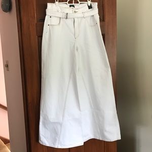 Abercrombie & Fitch Wide Leg White Jeans